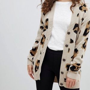 Asos Daisy Street Leopard cardigan NWT